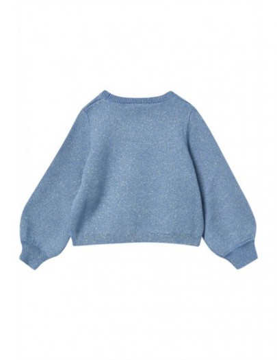 LIU JO SWEATER BLAUW MET BEERTJE