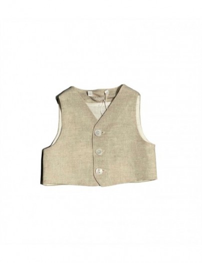 AMAYA GILET LINNEN BEIGE