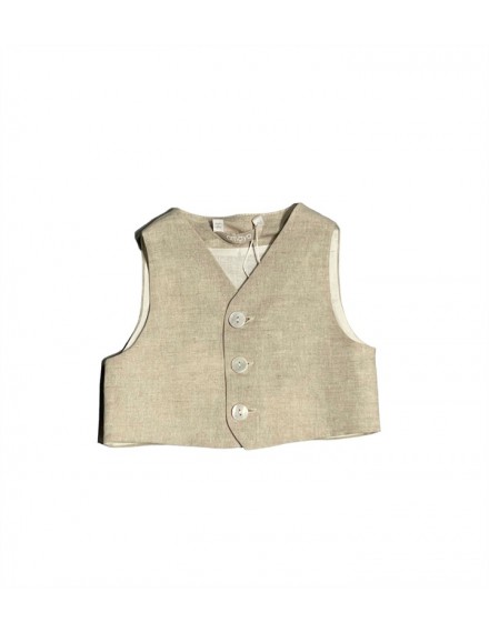 AMAYA GILET LINNEN BEIGE