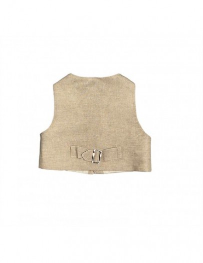 AMAYA GILET LINNEN BEIGE