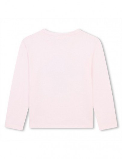 BILLIEBLUSH T-SHIRT MET LANGE MOUWEN WOLK ROZE