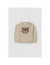 LARANJINHA PULL TRICOT BEAR BEIGE