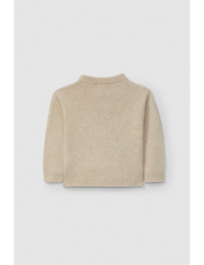 LARANJINHA PULL TRICOT BEAR BEIGE