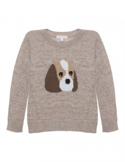 PATACHOU PULL TRICOT BEIGE DOG