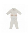 NATINI PYJAMA 2PC BOW FUR OFFWHITE-PINK