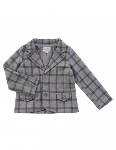 NATINI BLAZER SQUARE GREY-BROWN