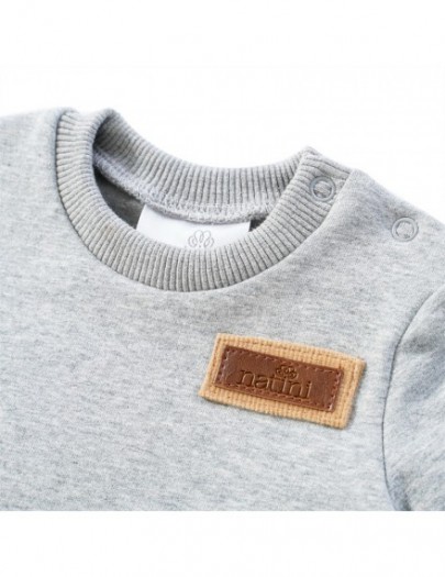 NATINI SWEATER TOM GREY-BROWN