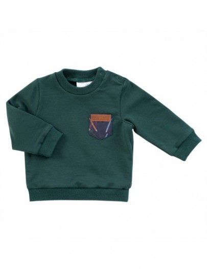 NATINI SWEATER POCKET PENCIL GREEN