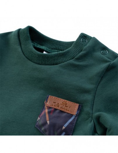 NATINI SWEATER POCKET PENCIL GREEN