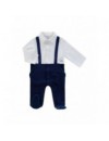 NATINI BABYGROW TEDDY OFFWHITE-BLUE