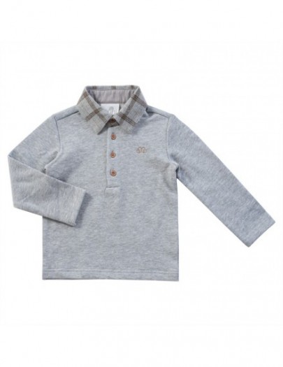 NATINI POLO VICHY GREY-BROWN