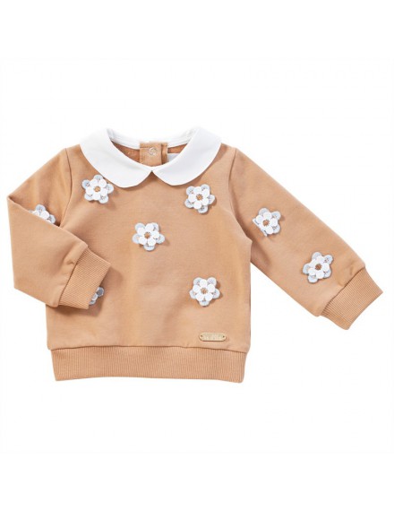 NATINI SWEATER FLORA DARK BEIGE