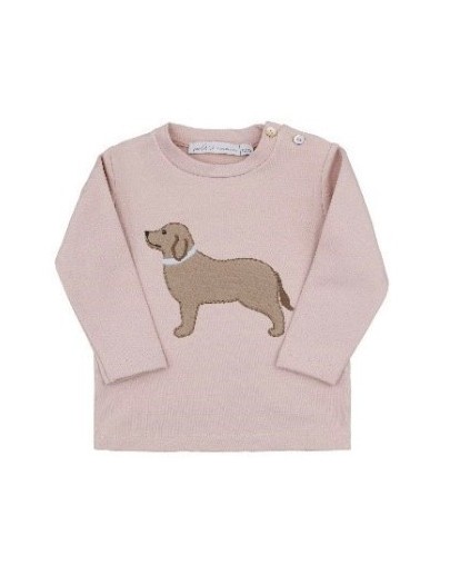 PER TE T-SHIRT DOG ROSA ANTICO