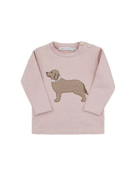 PER TE T-SHIRT DOG ROSA ANTICO