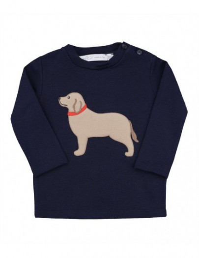 PER TE T-SHIRT DOG NAVY BLUE