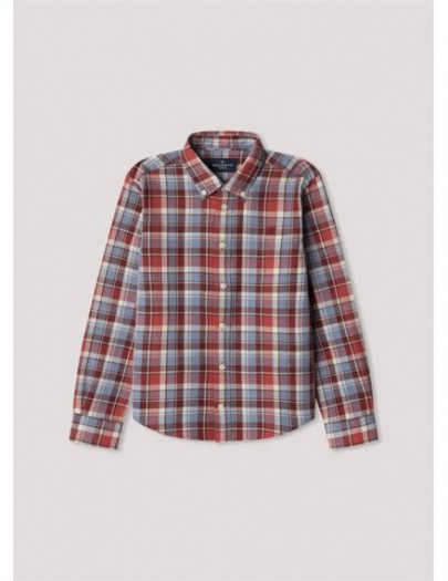 HACKETT SHIRT FLANNEL CHECK RED