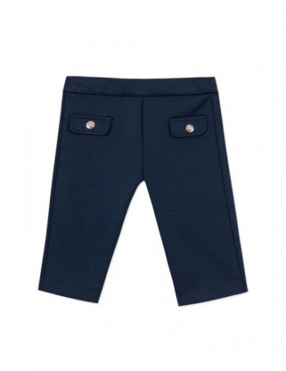 TARTINE ET CHOCOLAT BROEK MARINE BLAUW MET KNOPEN