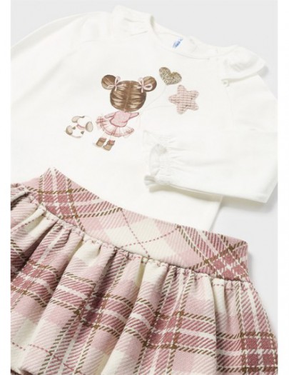 MAYORAL SKIRT SET BLUSH