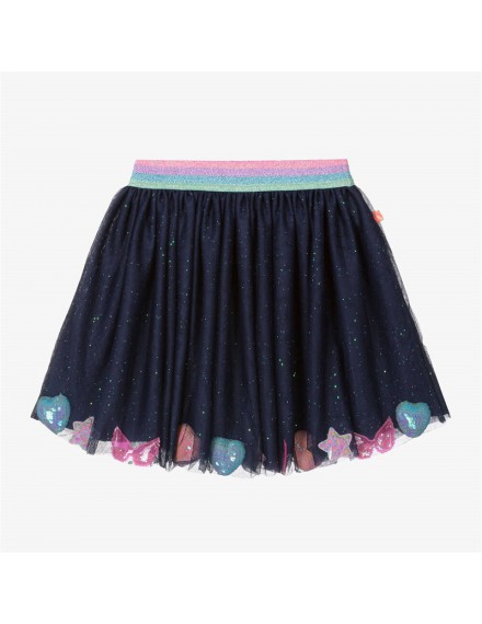 BILLIEBLUSH ROKJE MARINEBLAUW VOILE HARTJES