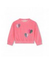 BILLIEBLUSH SWEATER VELOUR FLUO ROZE