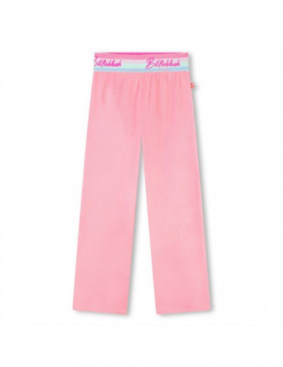 BILLIEBLUSH BROEK VELOUR FLUO ROZE