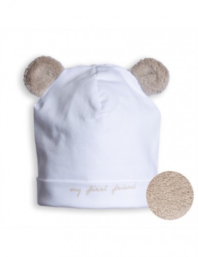 FIRST MUTS 2 TEDDY BEAR EARS WHITE-BEIGE