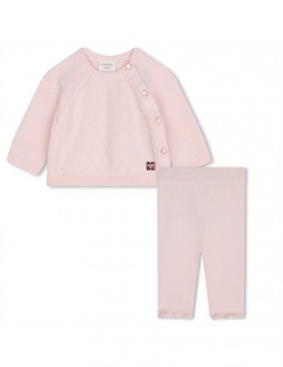 CARREMENT BEAU 2 DELIG SETJE TRICOT ROZE