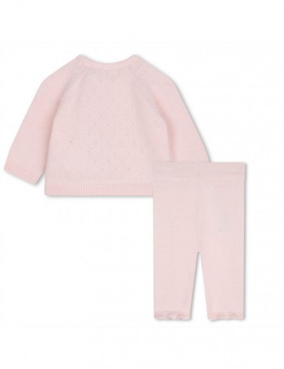 CARREMENT BEAU 2 DELIG SETJE TRICOT ROZE