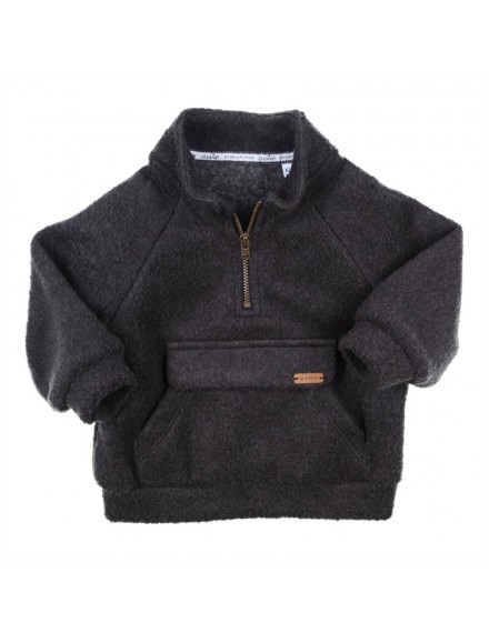 GYMP SWEATER FLEECE DONKERGRIJS