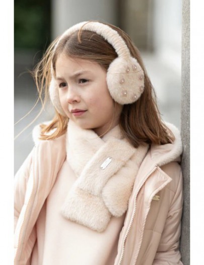 NATINI EARMUFFS FLOWERS PINK