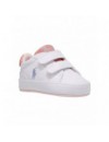 RALPH LAUREN SNEAKERS L-WHITE SMOOTH/PINK