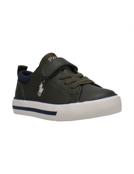 RALPH LAUREN SNEAKERS OLIVE TUMBLED/NAVY