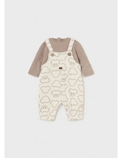 MAYORAL ONESIE BEIGE/BRUIN MET AUTOMOTIEF