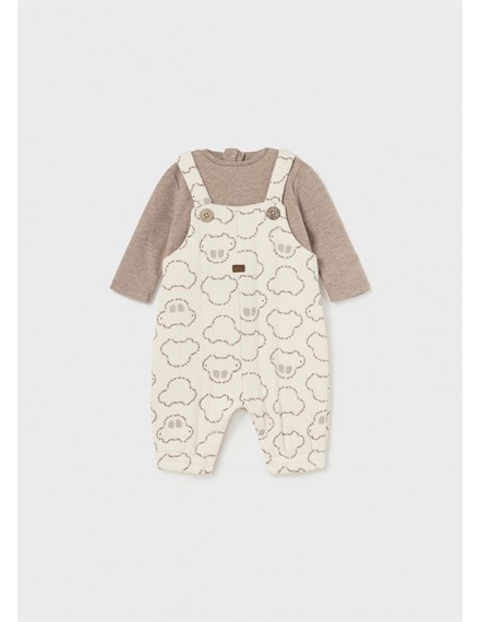 MAYORAL ONESIE BEIGE/BRUIN MET AUTOMOTIEF