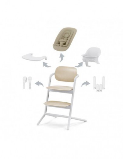 CYBEX LEMO EETSTOEL 4 IN 1 SAND WHITE