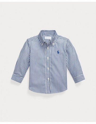 RALPH LAUREN HEMD STRIPES DARK BLUE