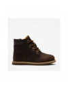 TIMBERLAND POCKEY PINE FLUFFY-COLLAR ZIP BOOT VOOR PEUTERS EN KLEUTERS IN DONKERBRUIN