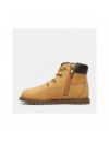 TIMBERLAND POKEY PINE FLUFFY-COLLAR ZIP BOOT VOOR PEUTERS EN KLEUTERS IN GEEL