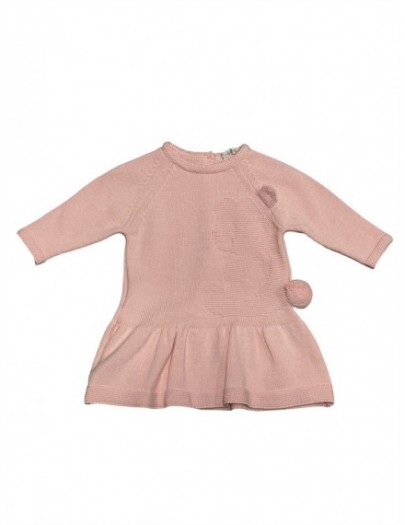 DR.KID DRESS TRICOT BEAR PINK