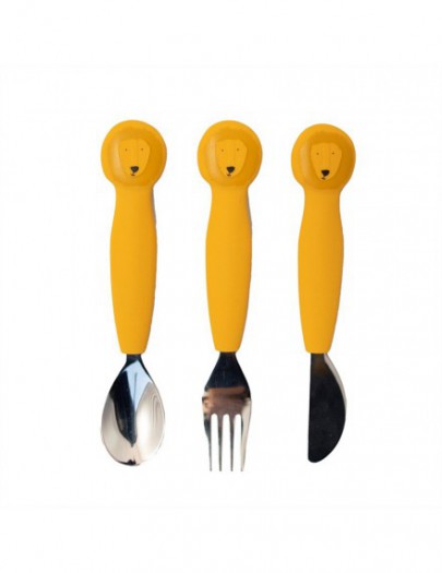 TRIXIE SILICONE CUTLERY SET 3-PACK - MR LION