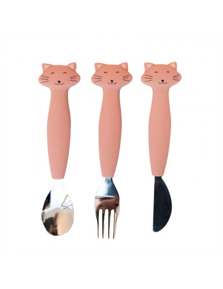 TRIXIE SILICONE CUTLERY SET 3-PACK - MRS CAT