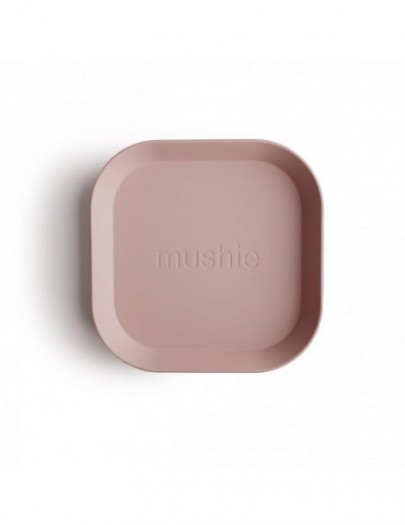 MUSHIE PLATES SQUARE 2 STUKS BLUSH