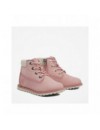 TIMBERLAND POCKEY PINE FLUFFY-COLLAR ZIP BOOT VOOR PEUTERS EN KLEUTERS IN ROZE