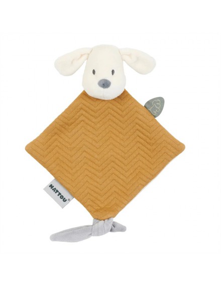 OT NATTOU CHARLIE MINI-DOUDOU JACQUARD KARAMEL