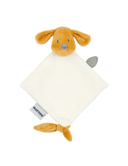 OT NATTOU CHARLIE MINI-DOUDOU JACQUARD VANILLE