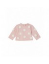 LIU JO SWEATER FLOWERS MISTIC ROSE