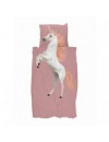 SNURK UNICORN DUSTY PINK DEKBEDOVERTREK 140X200/220 CM + 1 SLOOP