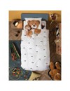 SNURK TEDDY FLANEL DEKBEDOVERTREK 140X200/220 CM + 1 SLOOP