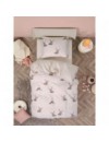 SNURK BUNNY BEIGE FLANEL DEKBEDOVERTREK 140X200/220 CM + 1 SLOOP