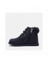 TIMBERLAND POCKEY PINE FLUFFY-COLLAR ZIP BOOT VOOR PEUTERS IN DONKERBLAUW NUBUCK